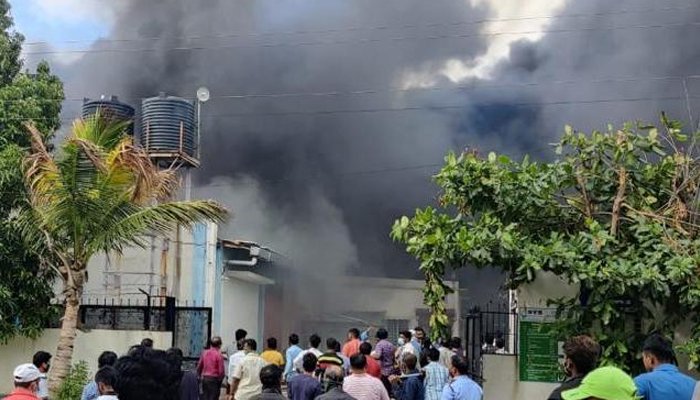chemical factory fire