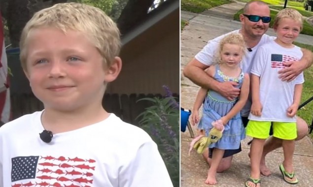 7-year-old boy rescued father and sister