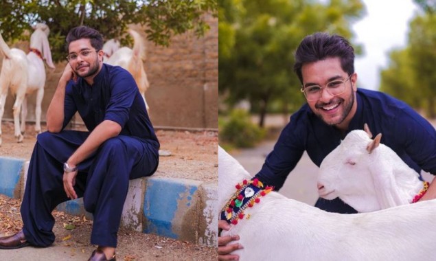 Asim Azhar Posing With His Adorable Bakras To Mark The Day Of Sacrifice