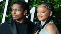 Rihanna, beau A$AP Rocky can’t stop smiling while filming music video