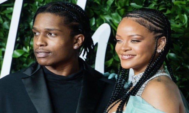 Rihanna, beau A$AP Rocky can’t stop smiling while filming music video