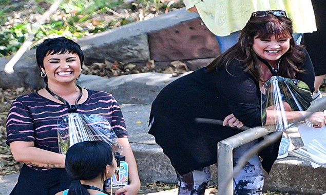 Demi Lovato and Valerie Bertinelli share fun while filming ‘Hungry’