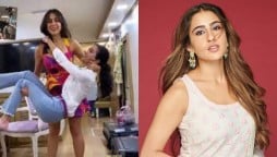 Sara Ali Khan lifts her bestie with both hands, Watch video