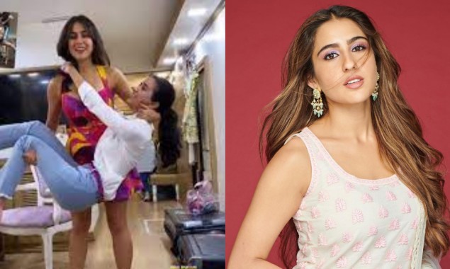 Sara Ali Khan lifts her bestie with both hands, Watch video