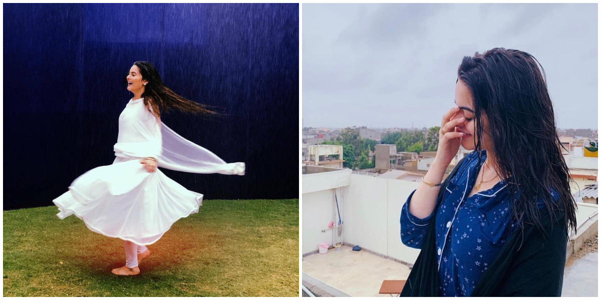 Minal Khan rain