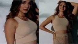 Kiara Advani flaunts in a nude crop top and bodycon skirt