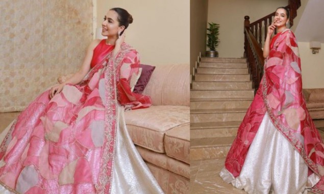 Mansha Pasha Is Giving Off Major Desi Vibes In This Shimmery Lehenga