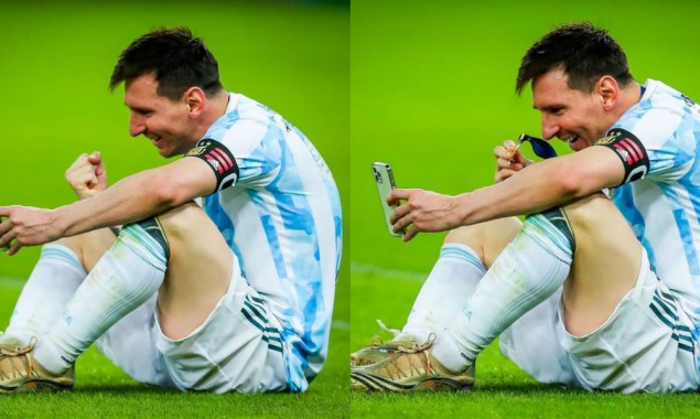 WATCH: Messi Videocalls Wife after winning Copa America Final