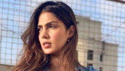 Rhea Chakraborty shows off a photo of herself while she recovers