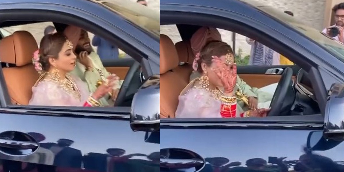 Bride Drives Husband