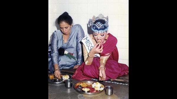 Amy Jackson shares a vintage photo of Aishwarya Rai eating meals on the floor and refers to her as a "queen."