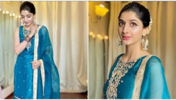 Mawra Hocane Looks Alluring This Eid In Turquoise Dress