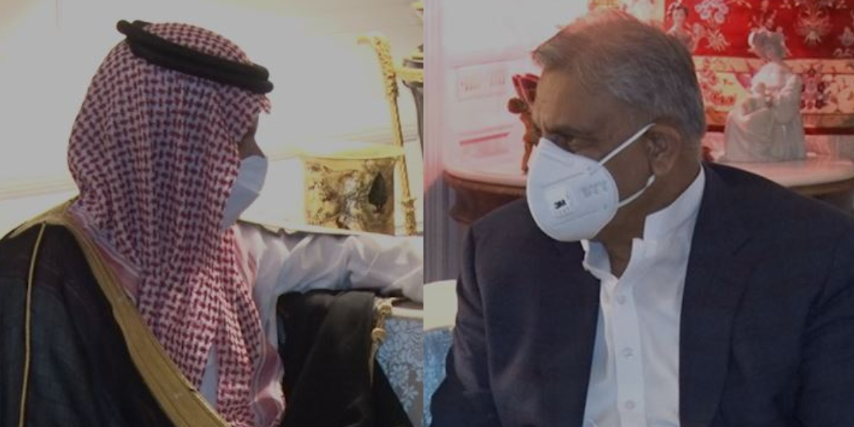 COAS Bajwa meets Faisal Bin Farhan Al Saud