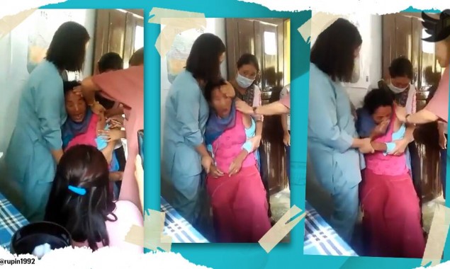 Reaction of Elderly Woman Goes Viral While Getting the COVID-19 Jab