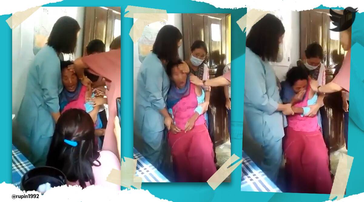 Reaction of Elderly Woman Goes Viral While Getting COVID-19 Jab