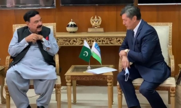 Sheikh Rasheed, Uzbek Envoy Discuss Ways To Enhance trade relations