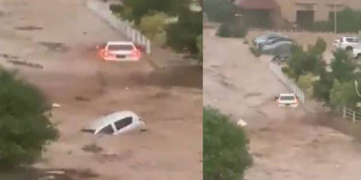 Islamabad Flooding cars floating