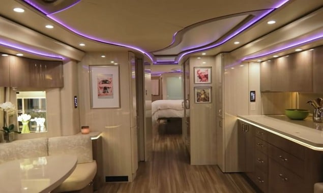 Have a look at Justin Bieber’s tour bus which is bigger than an average home