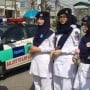 Women traffic police officers deployed in Karachi for the first time