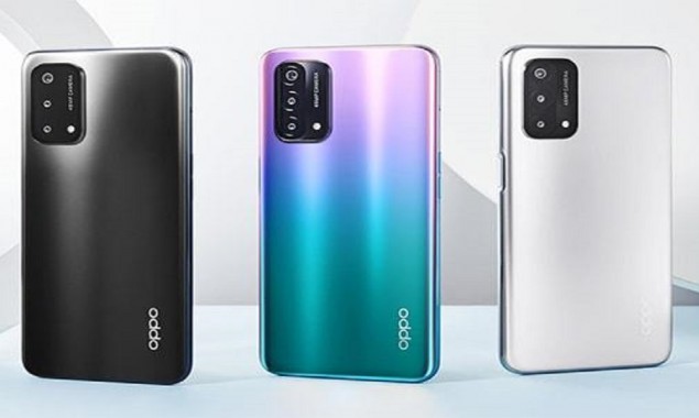 OPPO A93s 5G has just been announced, and it is almost similar to OPPO A93 5G. The only difference between them is the chipset. The new phone is powered by the MediaTek Dimensity 700, the rest of the specifications remain the same. The OPPO A53s 5G has a 6.5" LCD with a 90Hz display and FullHD+ resolution. It has a punch-hole cutout located at the corner with an 8MP selfie shooter within it, which has an f/2.0 lens. The phone offers similar back cameras as OPPO A93 5G; a 48MP main, a 2MP depth, and a 2MP macro. However, the design is quite different than its predecessor. The arrangement in L-formation now with the LED flash underneath them. The battery is also similar - a 5,000 mAh. however, instead of Snapdragon 480 chipset in A93 5G, OPPO A93s 5G hosts a Dimensity 700 chipset. This also allows the phone up to 18W fast charging. OPPO provides all the current available to its users, putting the 9V/2A charger in the retail box. OPPO A93s 5G runs on Android 11 based ColorOS 11. It supports dual 5G standby and all the latest WiFi and Bluetooth standrds. Currently, OPPO A93s 5G is offered with 8GB RAM and 256GB storage.  Color options are Black, Blue, and White. It is currently only available in China at the price tag of CNY1,999 (approximately Rs49,599). The first sale is scheduled for July 30. [embedpost slug = "/oppo-watch-2-leaked-images-reveal-calling-support/"]