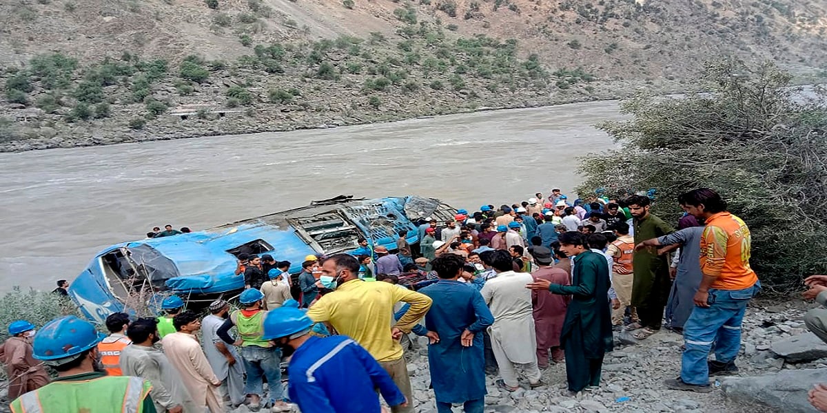 Dasu hydropower plant bus explosion killed 13 people