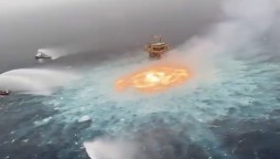 Gulf of Mexico Is on Fire near Pemex’s offshore oil field