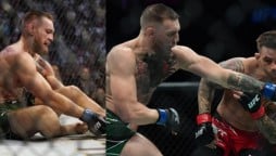 ufc 264 McGregor breaks leg