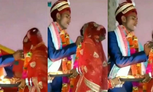 Groom Forcibly Shoves Ladoo Into Bride’s Mouth, People Say ‘This is Abuse’