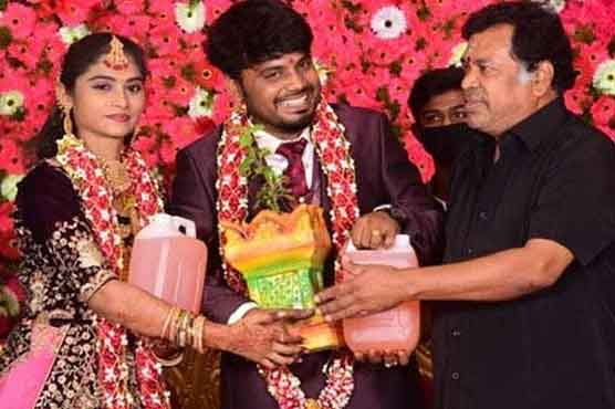 Newlywed couple gets five litres of petrol as wedding gift