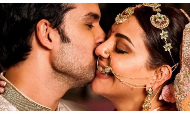 Kajal Aggarwal and husband Gautam Kitchlu giving marriage goals, see photos