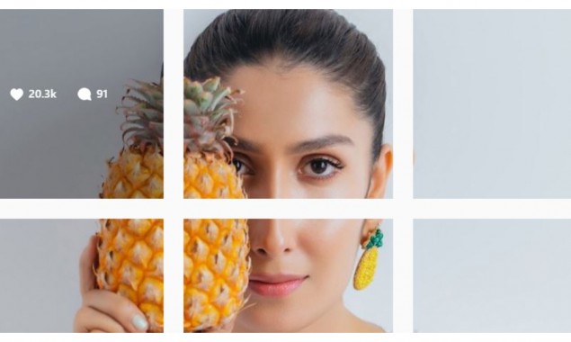 Ayeza khan poses with a pineapple in her latest photoshoot