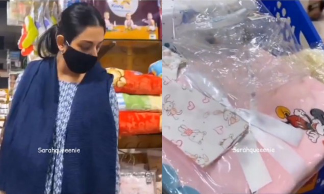Sarah Khan baby's shopping