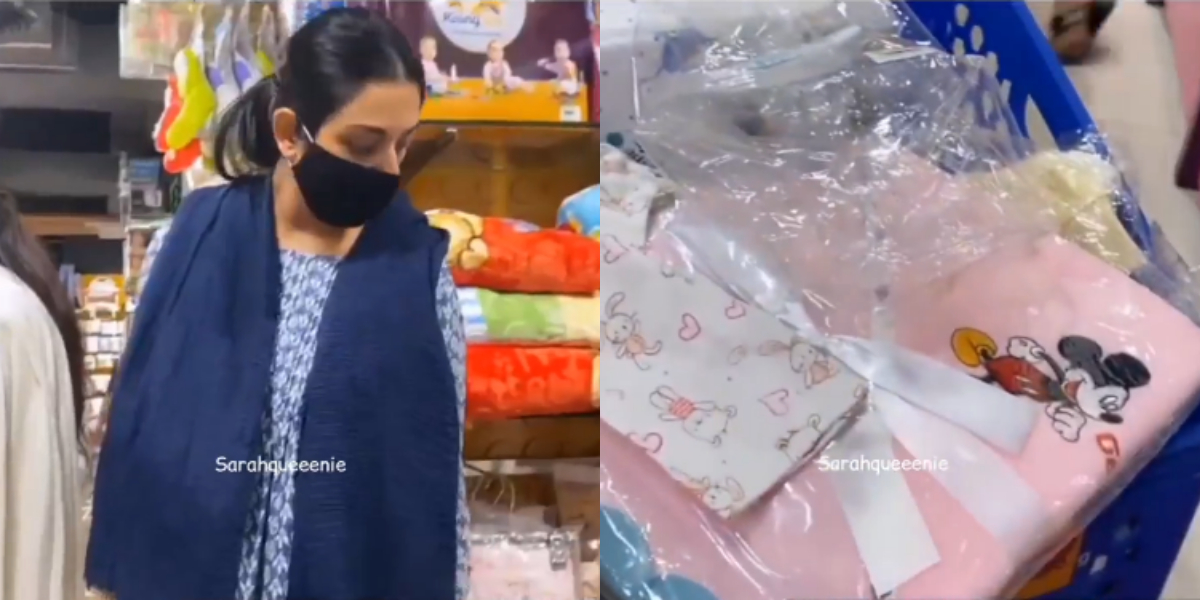 Sarah Khan baby's shopping
