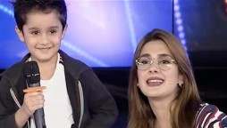 Watch: A boy flirts with Kubra Khan on a live show