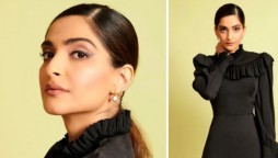 Sonam Kapoor looks drop dead gorgeous in black dress