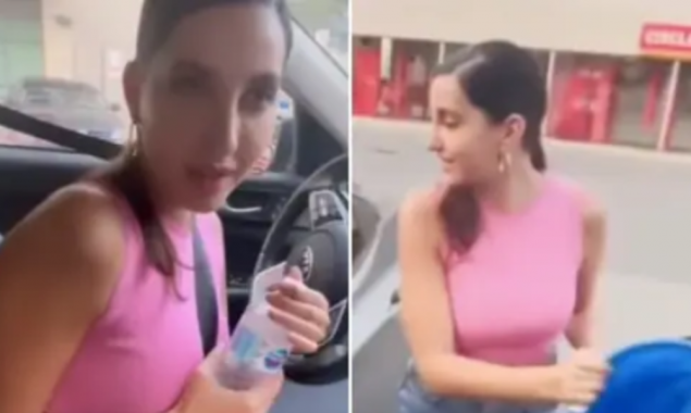 ‘They think Bollywood changed me?’ Nora Fatehi uses a bucket to bash a pal