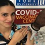 Iqra Aziz receives the covid-19 vaccine jab