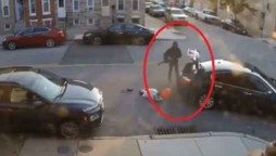 Wife tries to crush husband with a car, watch viral video