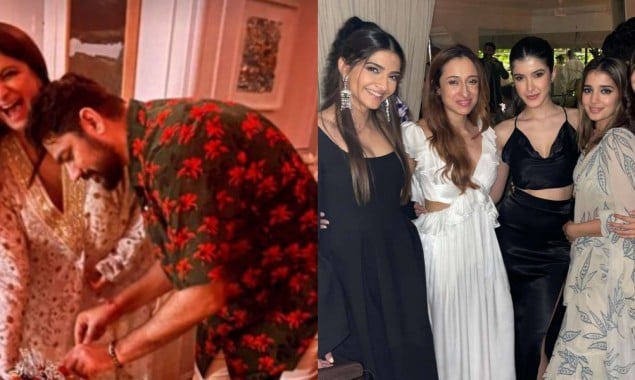 Latest pictures of Rhea Kapoor and Karan Boolani wedding reception