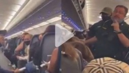 woman smoked a cigarette during the flight