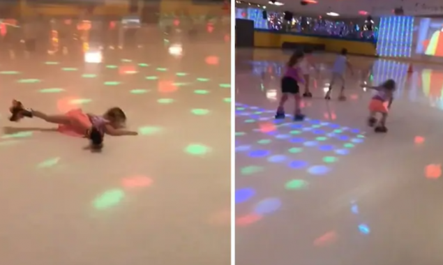 A four-year-old collapses during a roller-skating race. See what happened next