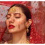 Photos: Actress Mahira Khan Shines In Red As A Traditional Bride