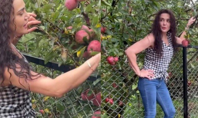 Preity Zinta gives a tour of her apple tree cultivations, Watch video