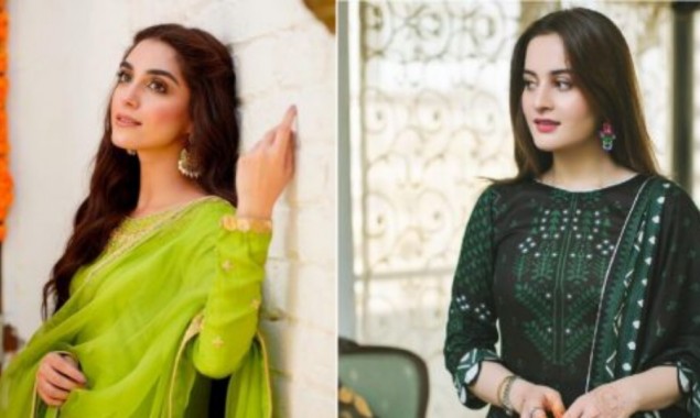 Aiman Khan & Maya Ali elegance looks in shades of green