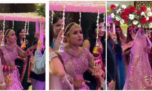 WATCH: A desi bride refuses to enter the wedding hall in a viral video