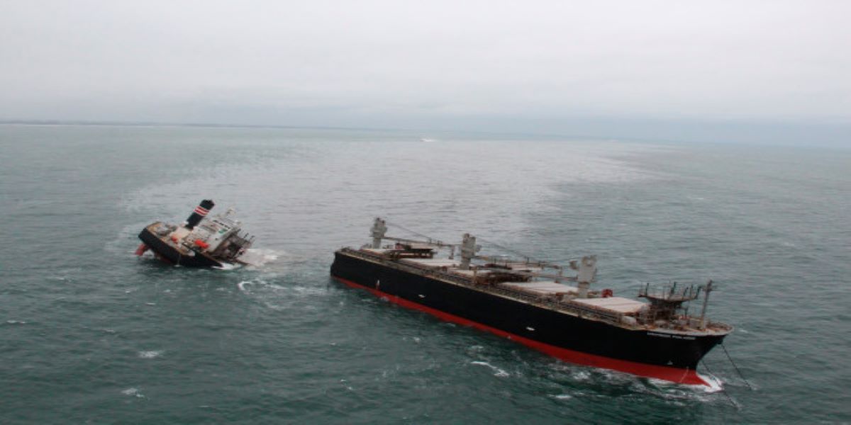 Cargo ship has broken in two off the coast of Japan