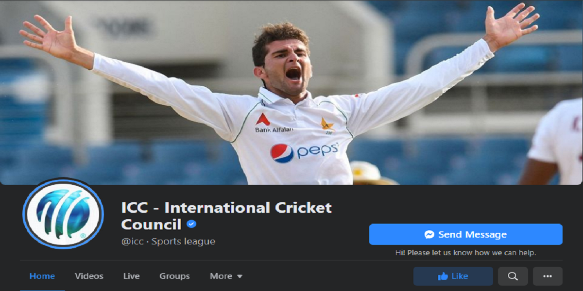 ICC updates its Facebook cover photo after Pakistan wins the match