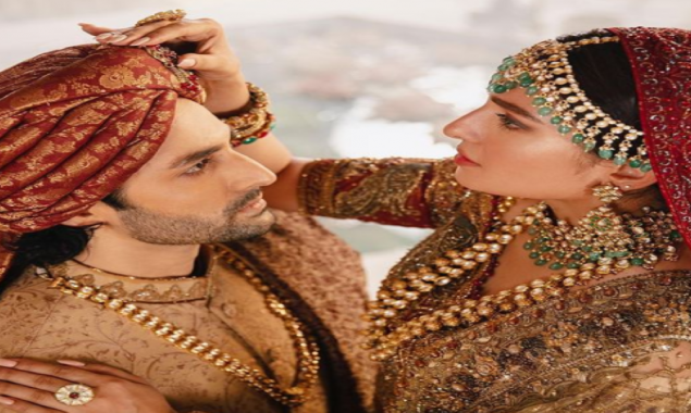 Latest bridal couture features Ayeza khan and Danish Taimoor