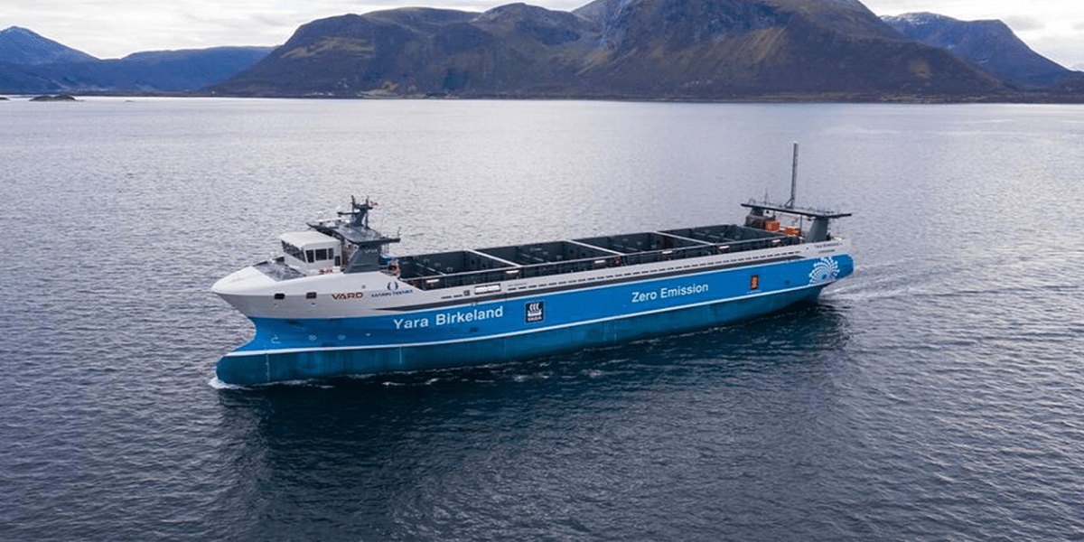 Zero-emission, crewless cargo ship begins its maiden voyage this year