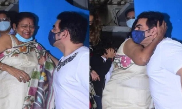 Malaika Arora’s mother kisses Arbaaz Khan before saying goodbye
